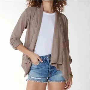 Bobi Los Angeles NWT Women's Hazelnut Cardigan Open Front Duster Medium